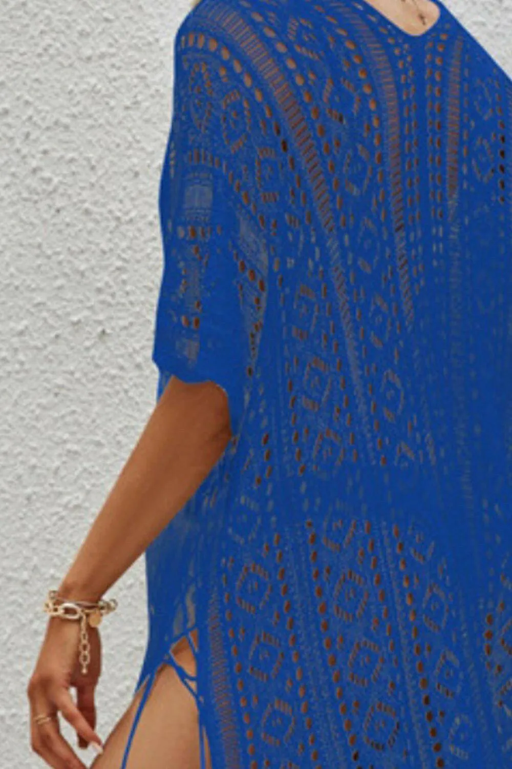 Airy sheer V-neck cardigan