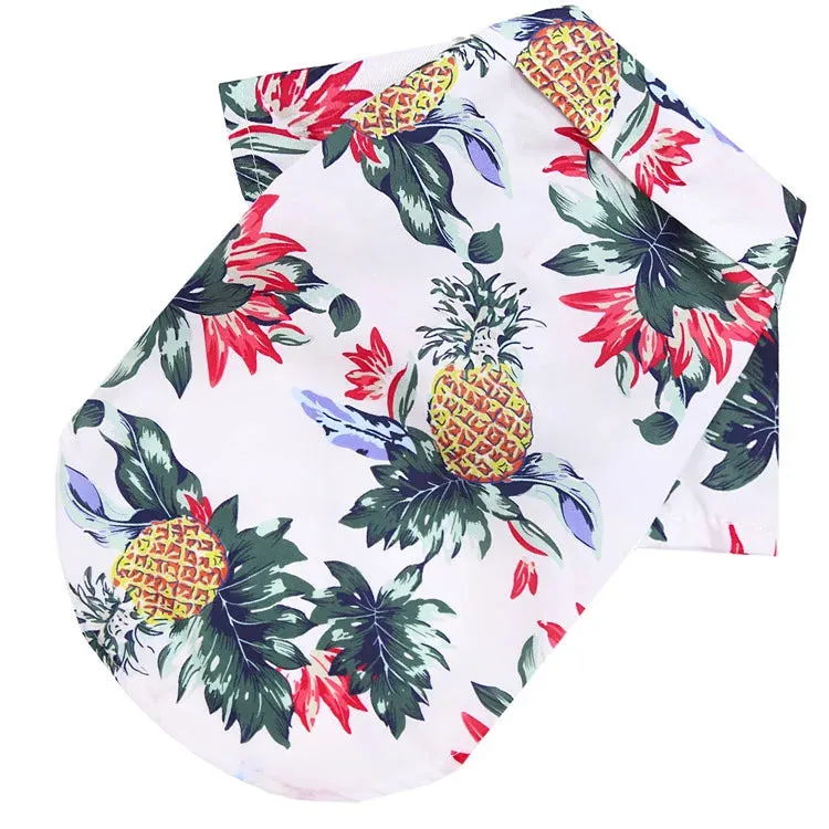 Aloha Paws Hawaiian Beach Shirt For Small Pet