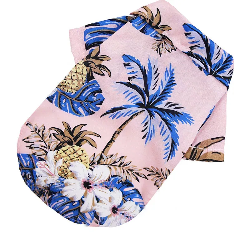 Aloha Paws Hawaiian Beach Shirt For Small Pet