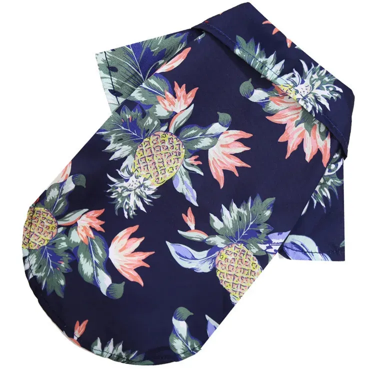 Aloha Paws Hawaiian Beach Shirt For Small Pet