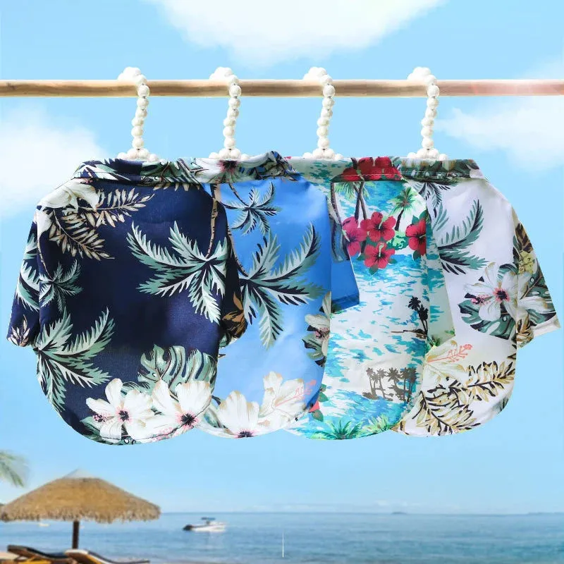 Aloha Paws Hawaiian Beach Shirt For Small Pet