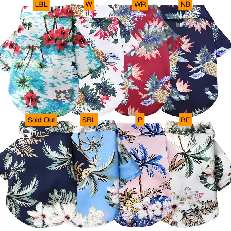 Aloha Paws Hawaiian Beach Shirt For Small Pet