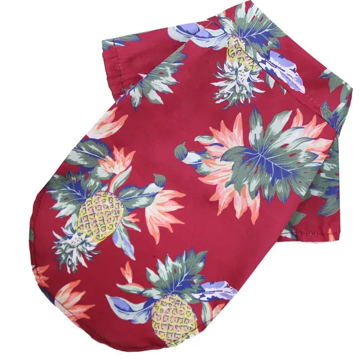Aloha Paws Hawaiian Beach Shirt For Small Pet