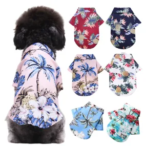 Aloha Paws Hawaiian Beach Shirt For Small Pet