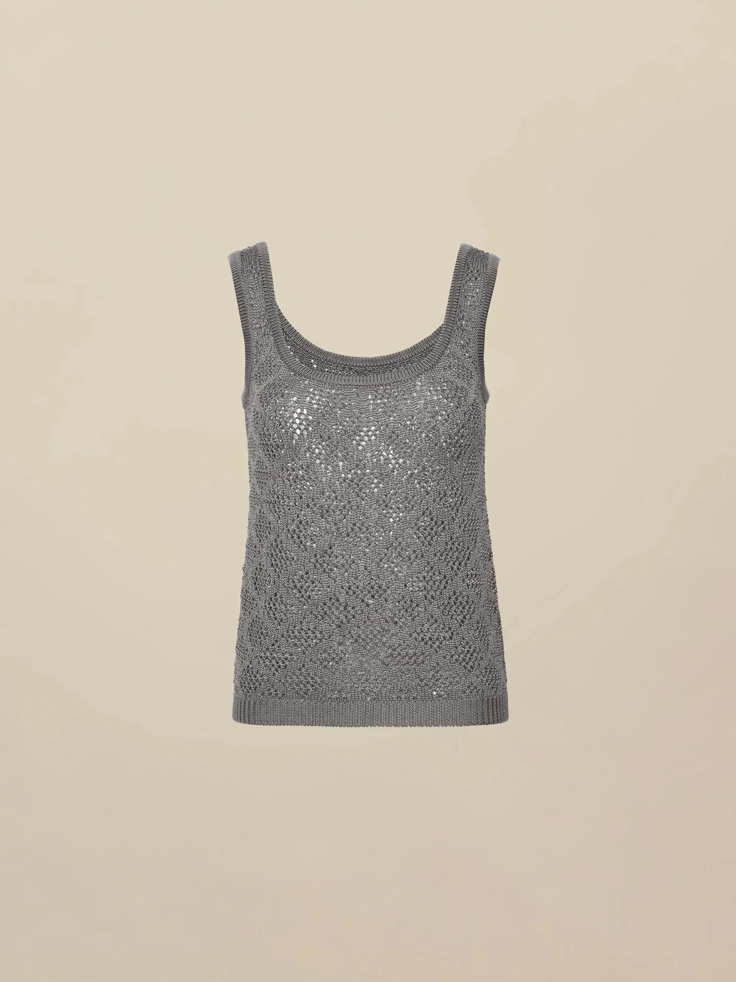 Amoretu Lyocell & Wool U-Neck Simple Vest