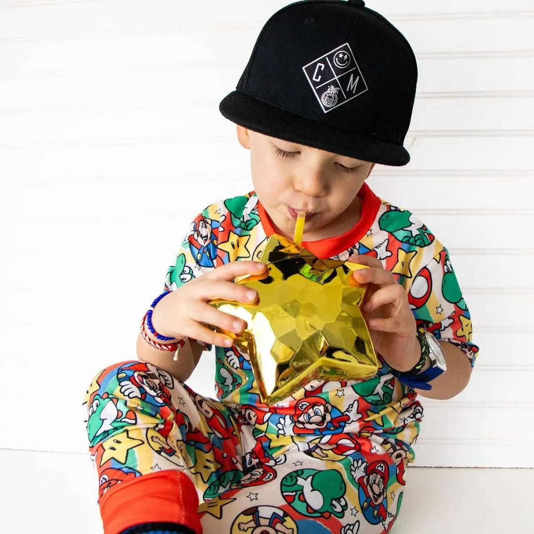 Boys 2-Piece Short Sleeve Pajamas - Mushroom Cart
