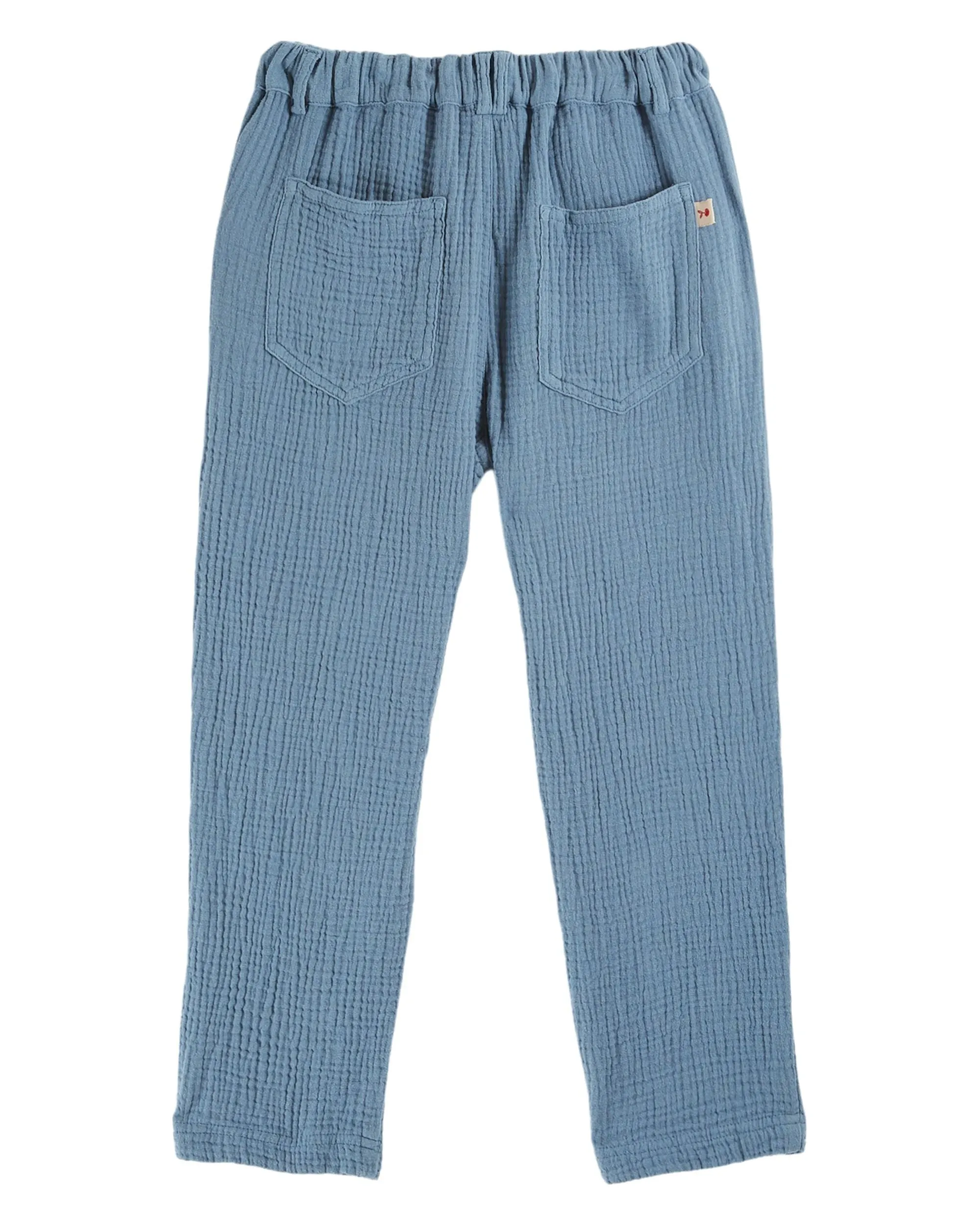 Cotton Gauze Trousers, Wave Blue