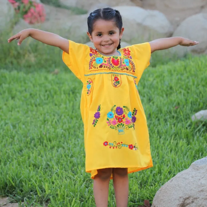 Embroidered Dress Kids	White