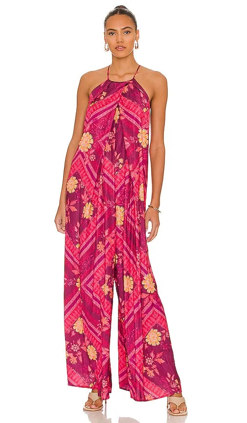 Free People Luca Jumpsuit in Fuchsia