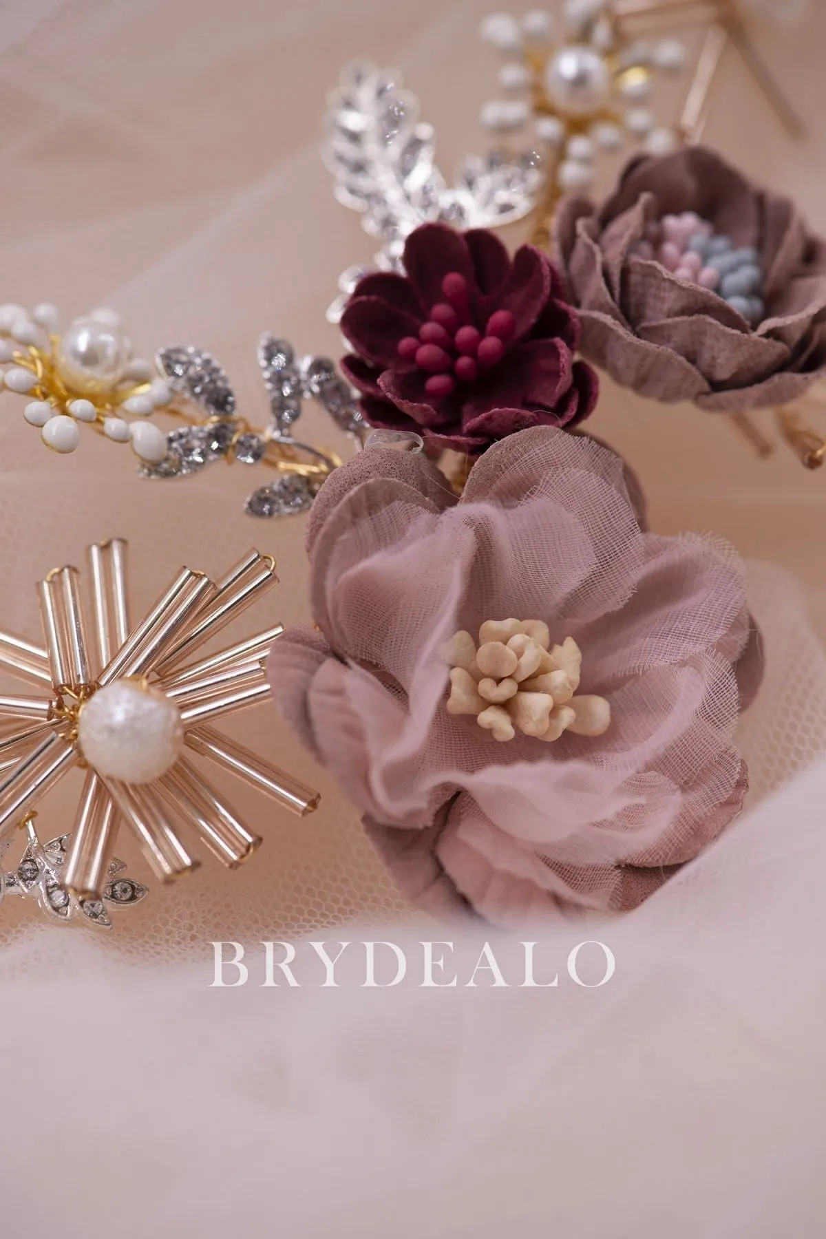 Handmade Retro Flower Bridal Headpiece for Garden Dresses