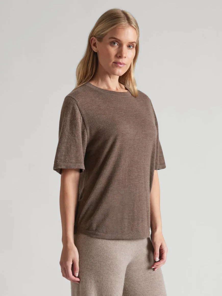 Kashmirtopp "Airy top" - dark toast