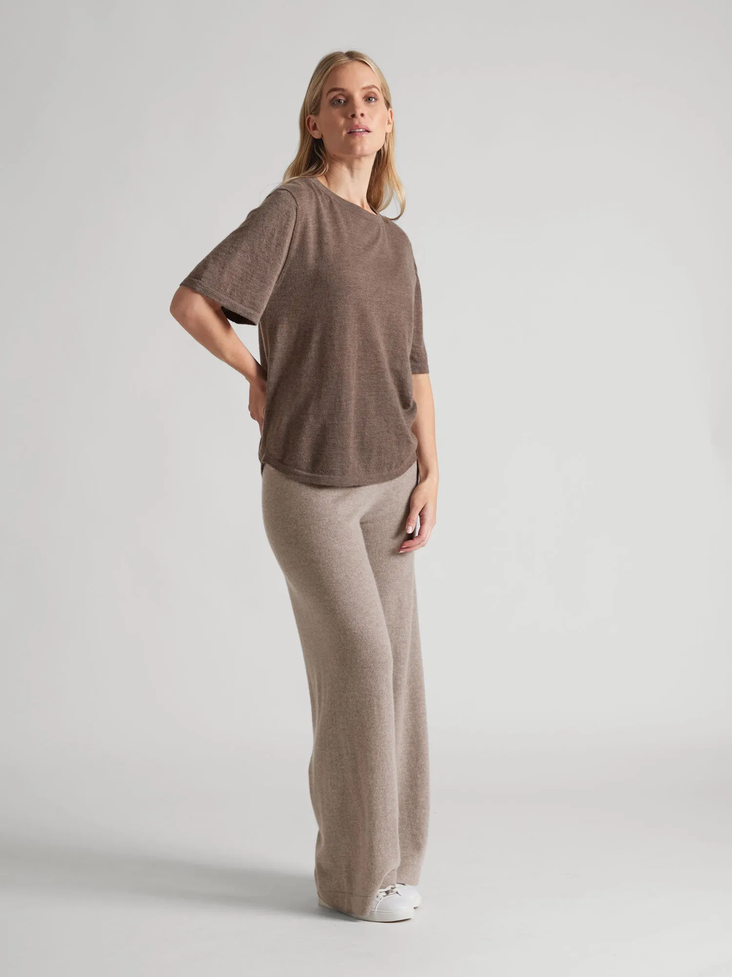 Kashmirtopp "Airy top" - dark toast