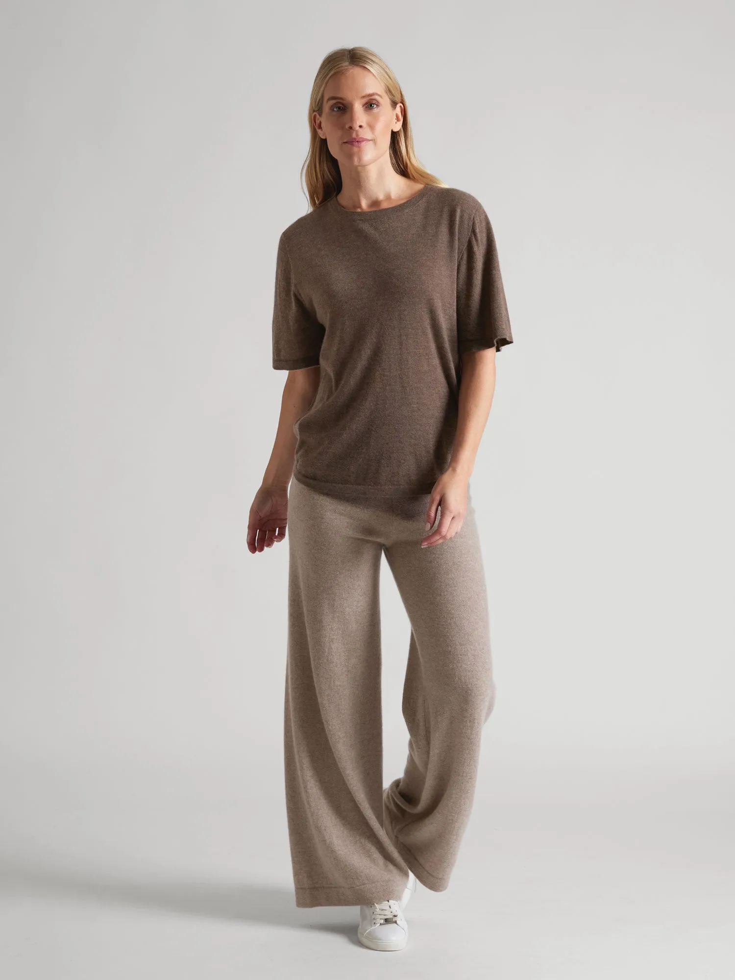Kashmirtopp "Airy top" - dark toast