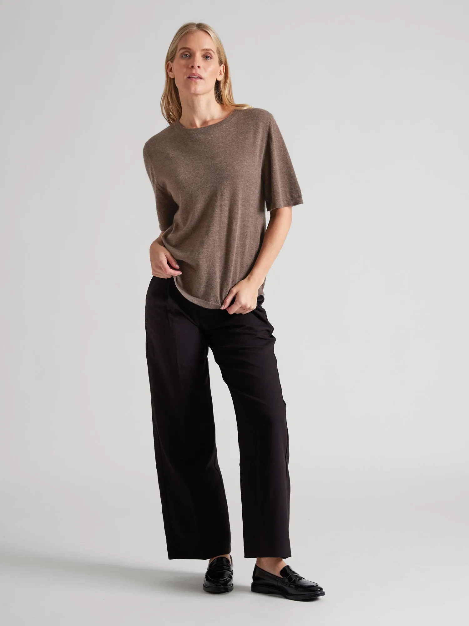 Kashmirtopp "Airy top" - dark toast