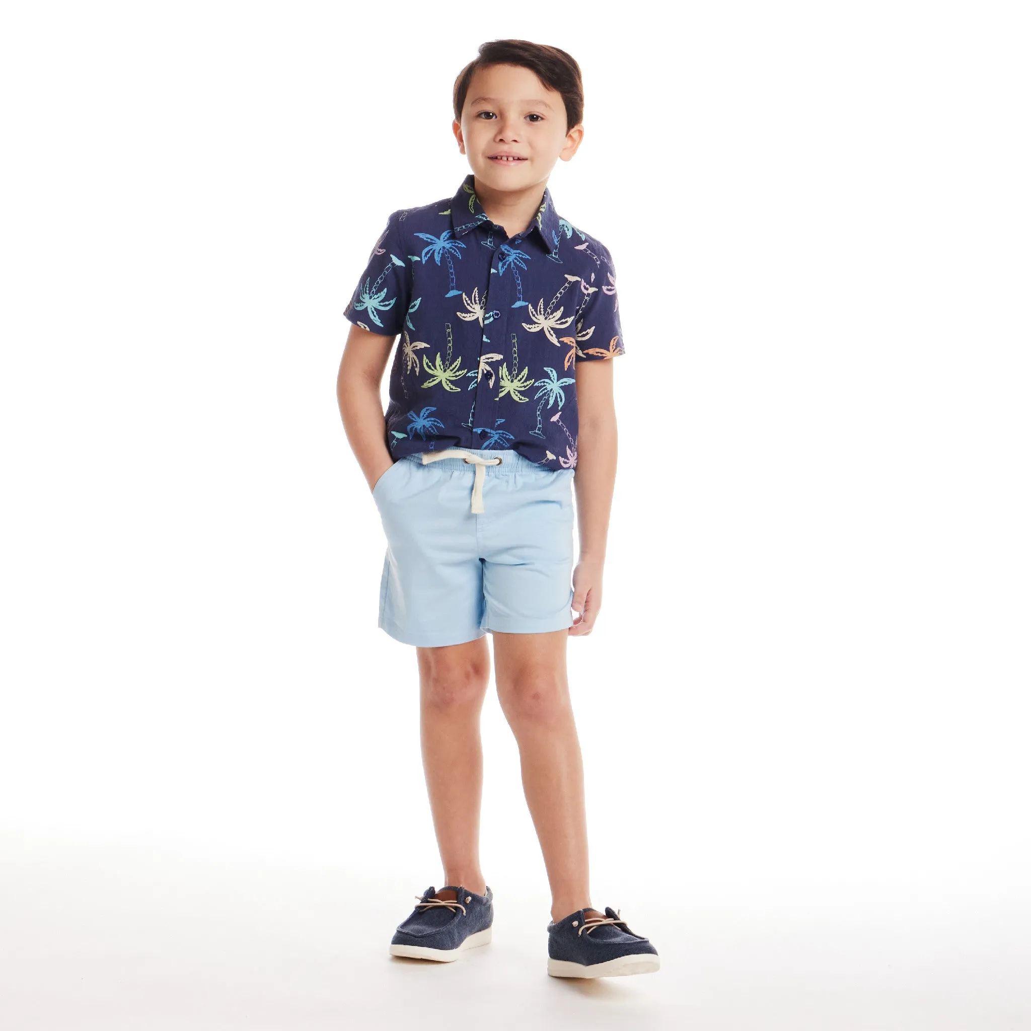 Kids (3-7) Twill Shorts | Light Aqua