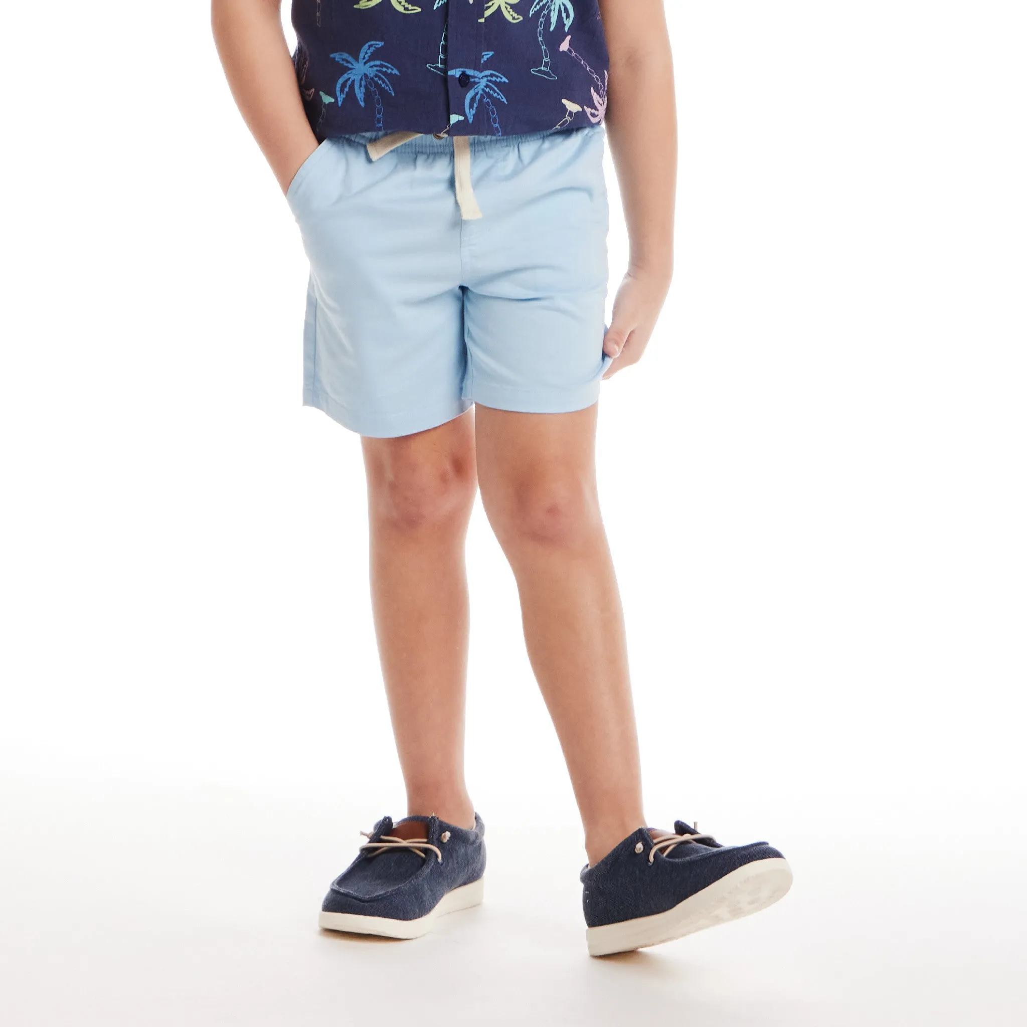 Kids (3-7) Twill Shorts | Light Aqua