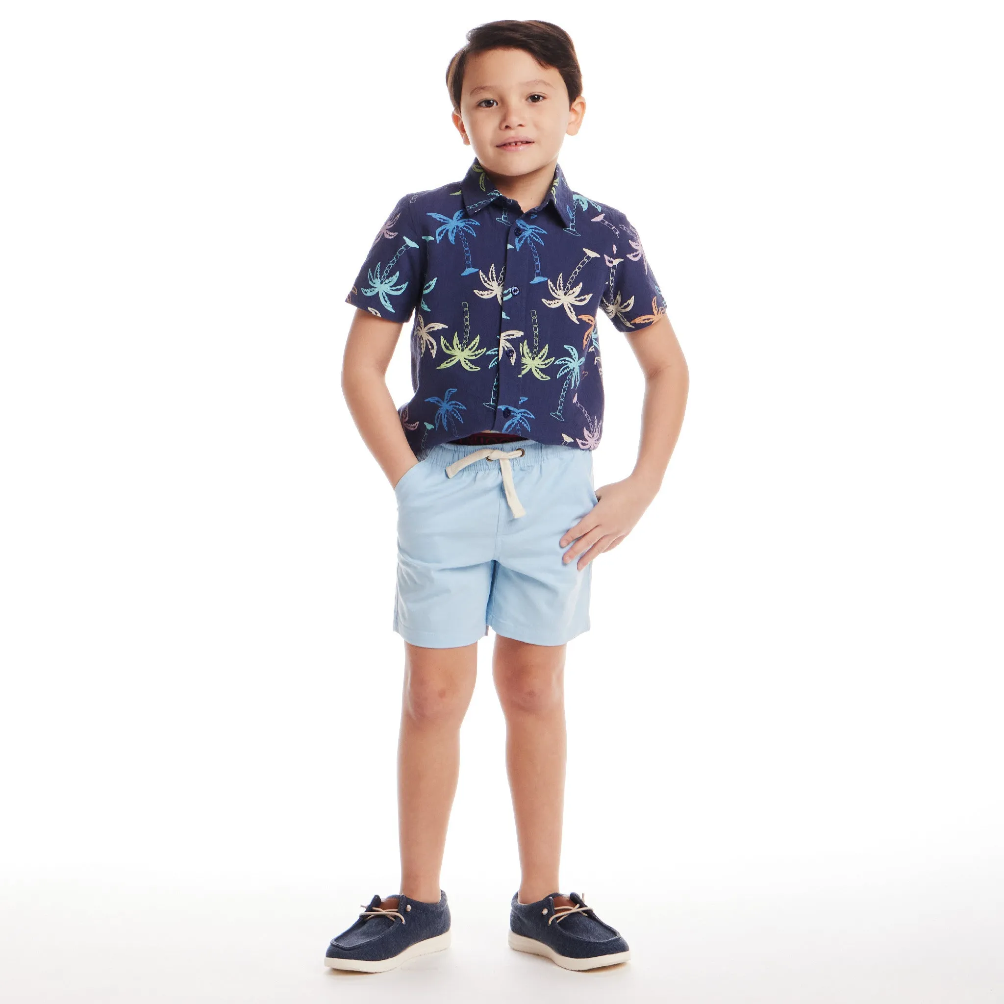 Kids (3-7) Twill Shorts | Light Aqua