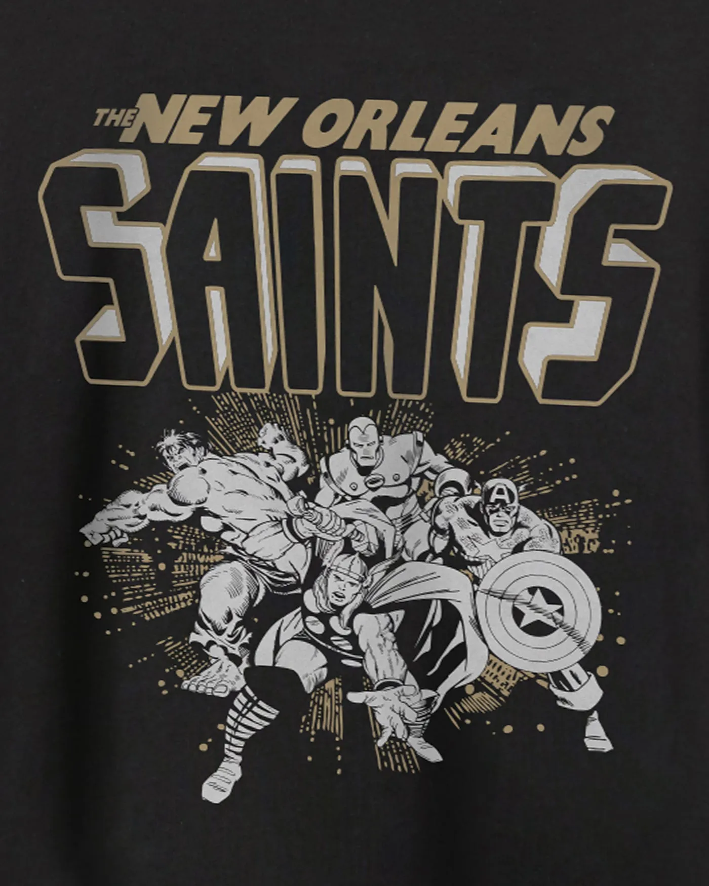 Marvel x Junk Food x NFL Avengers Team Saints Tee