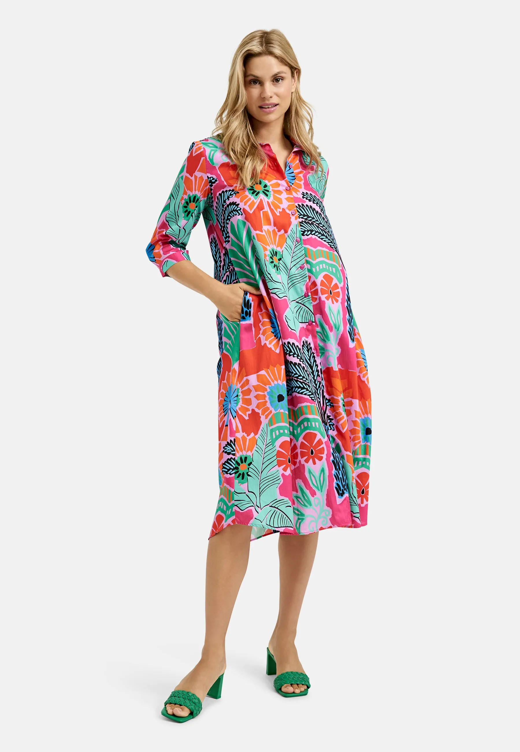 MILANO Multi-colour Midi-Dress