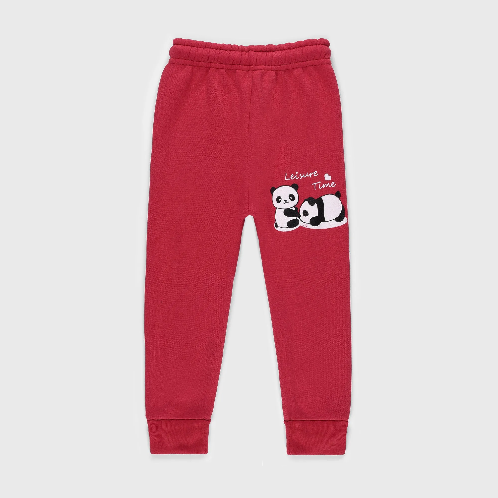 Panda  Fleece Trouser (Red)