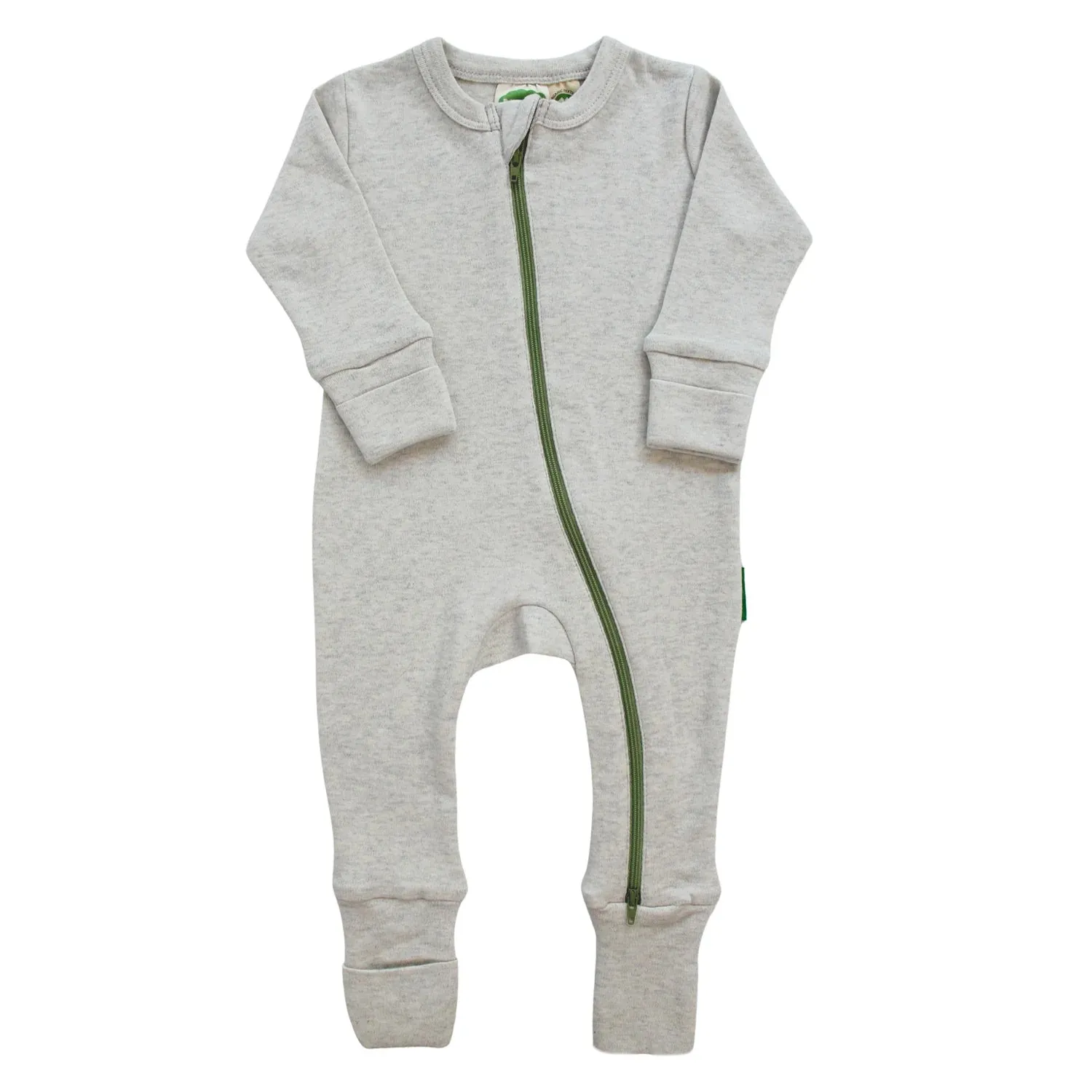 Parade Organic Snuggle Soft Melange '2-Way' Zipper Romper