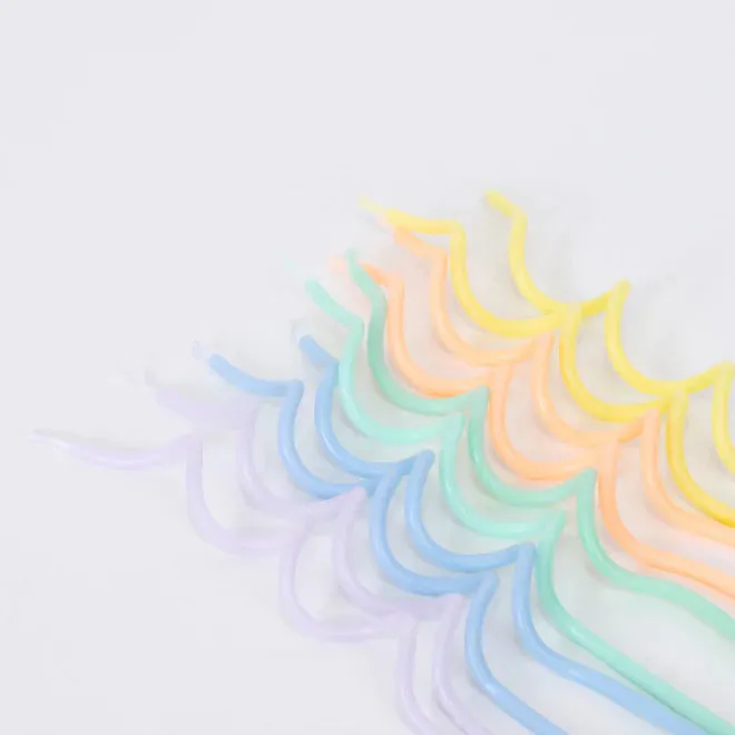 Pastel Swirly Candles