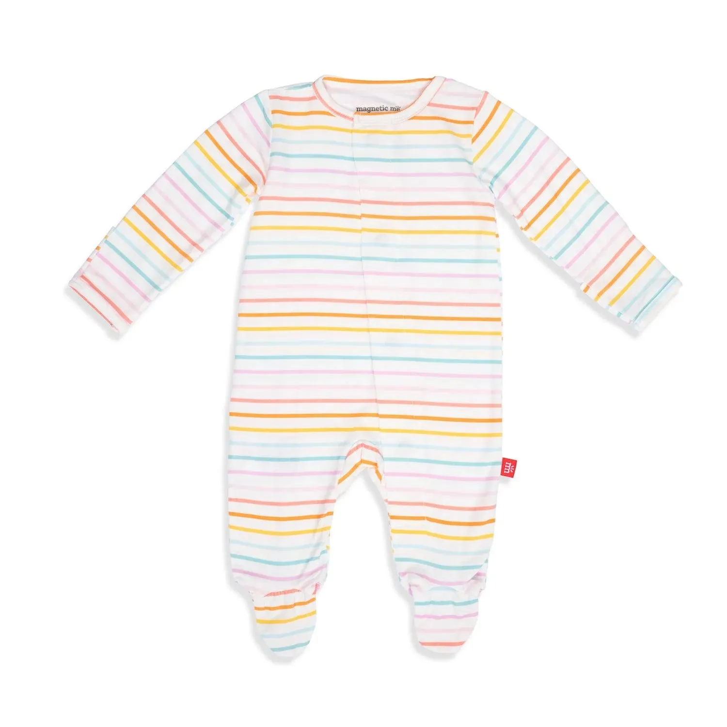 PREEMIE Candy Stripe Magnetic Footie