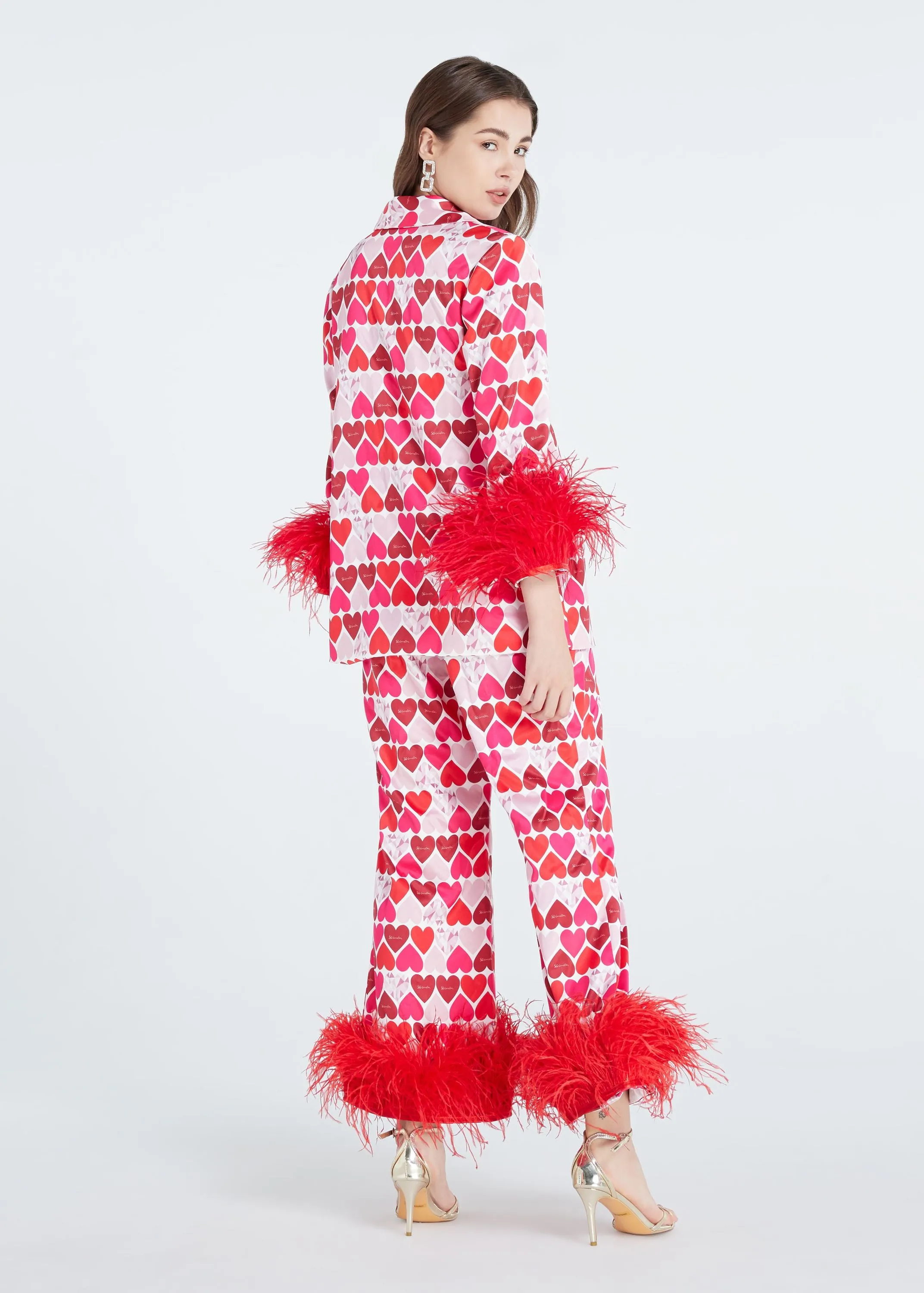 SGinstar Red heart pajamas set for valentine day pajamas holiday dress