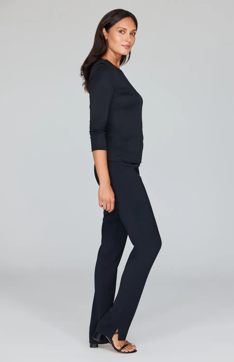 Silk Knit Tee - Black