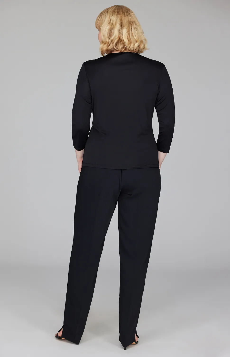 Silk Knit Tee - Black