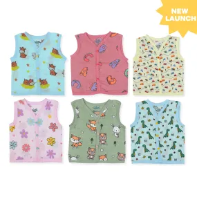 Six Wonders Muslin Jabla (Button) - Pack of 6
