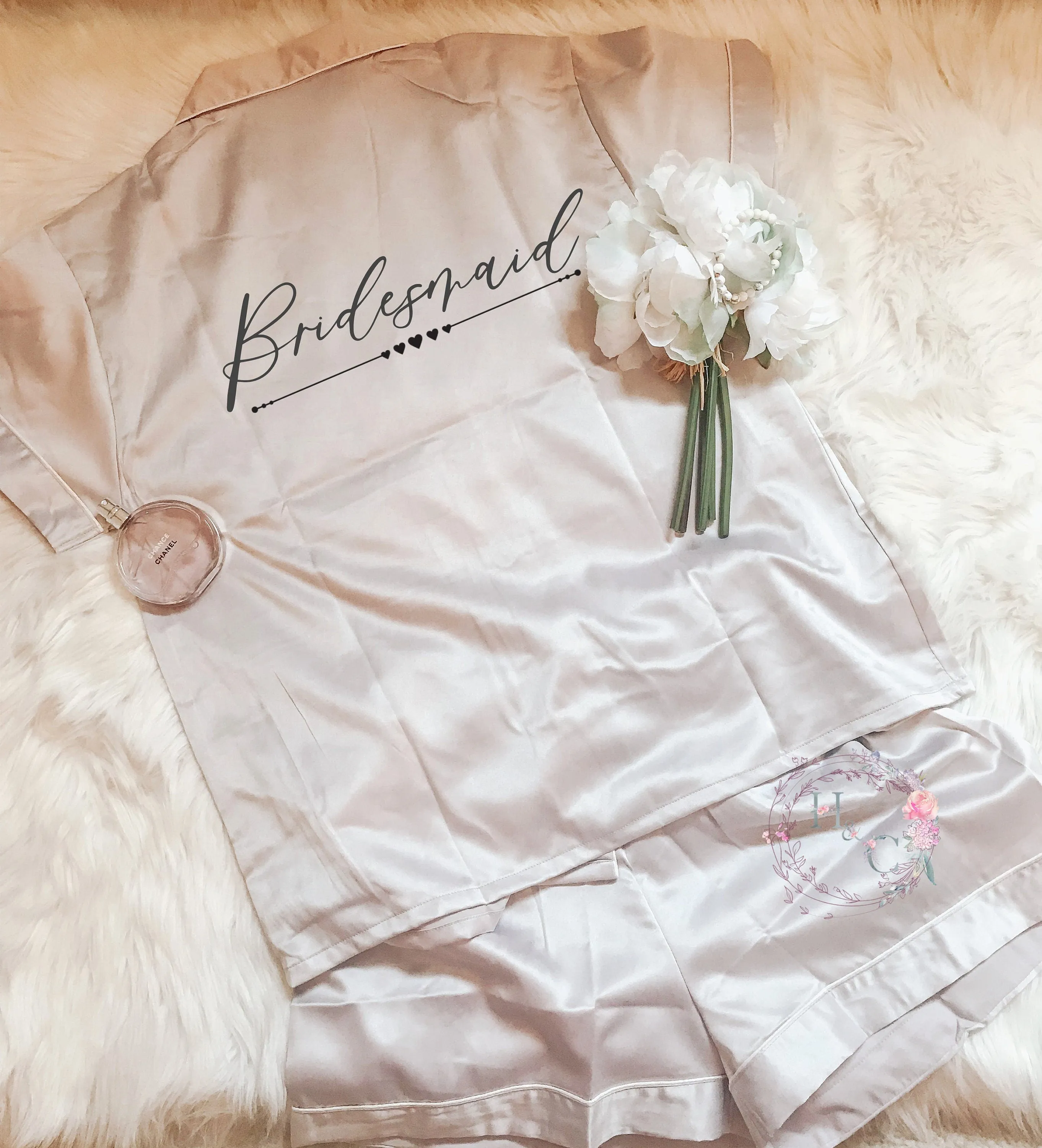 Soft Satin Short Sleeve   Shorts Wedding Pajamas set, Bridesmaid pajamas, Wedding pajamas, Bridesmaid Gift