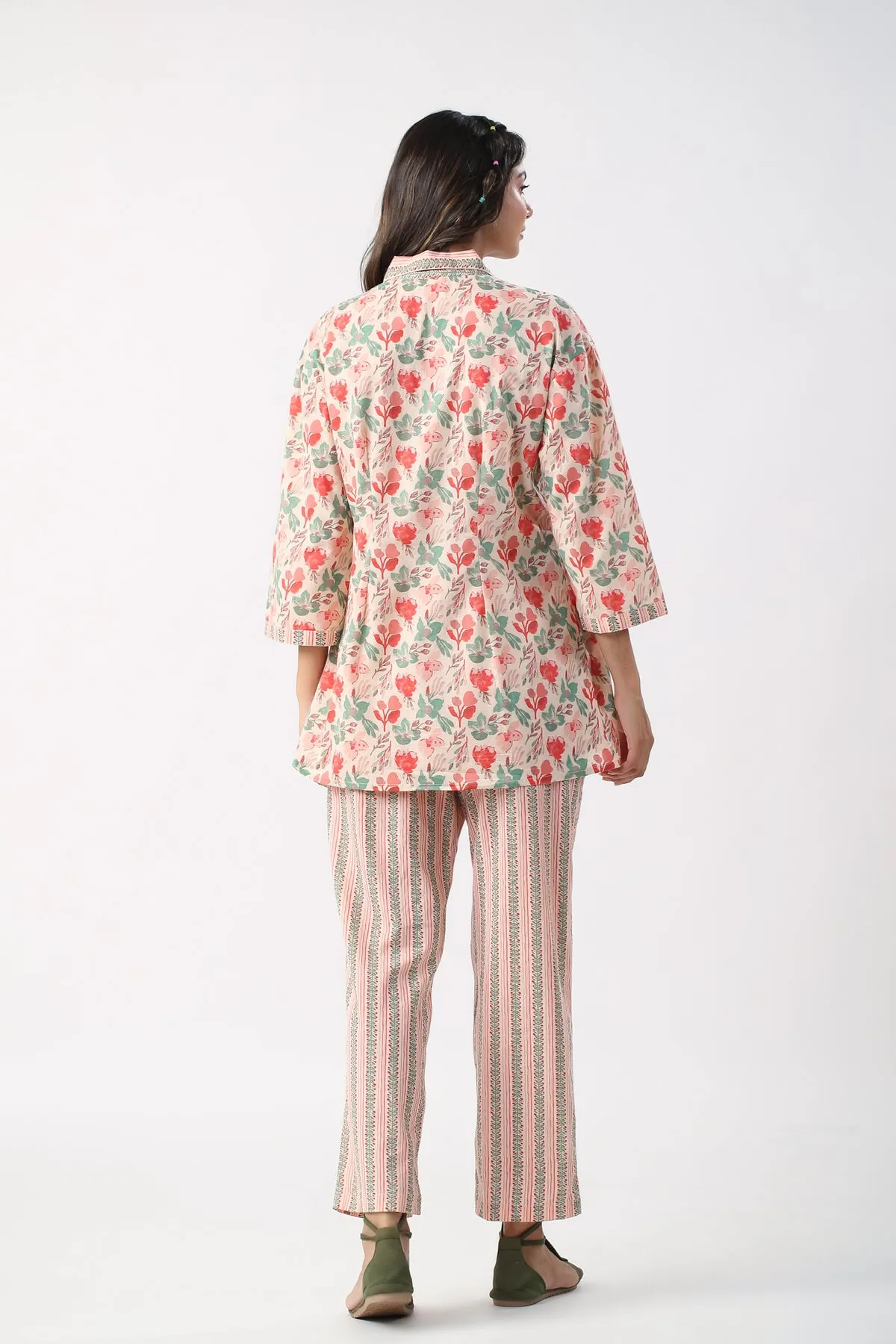Tulip Treasures Cotton Loungewear Top Set