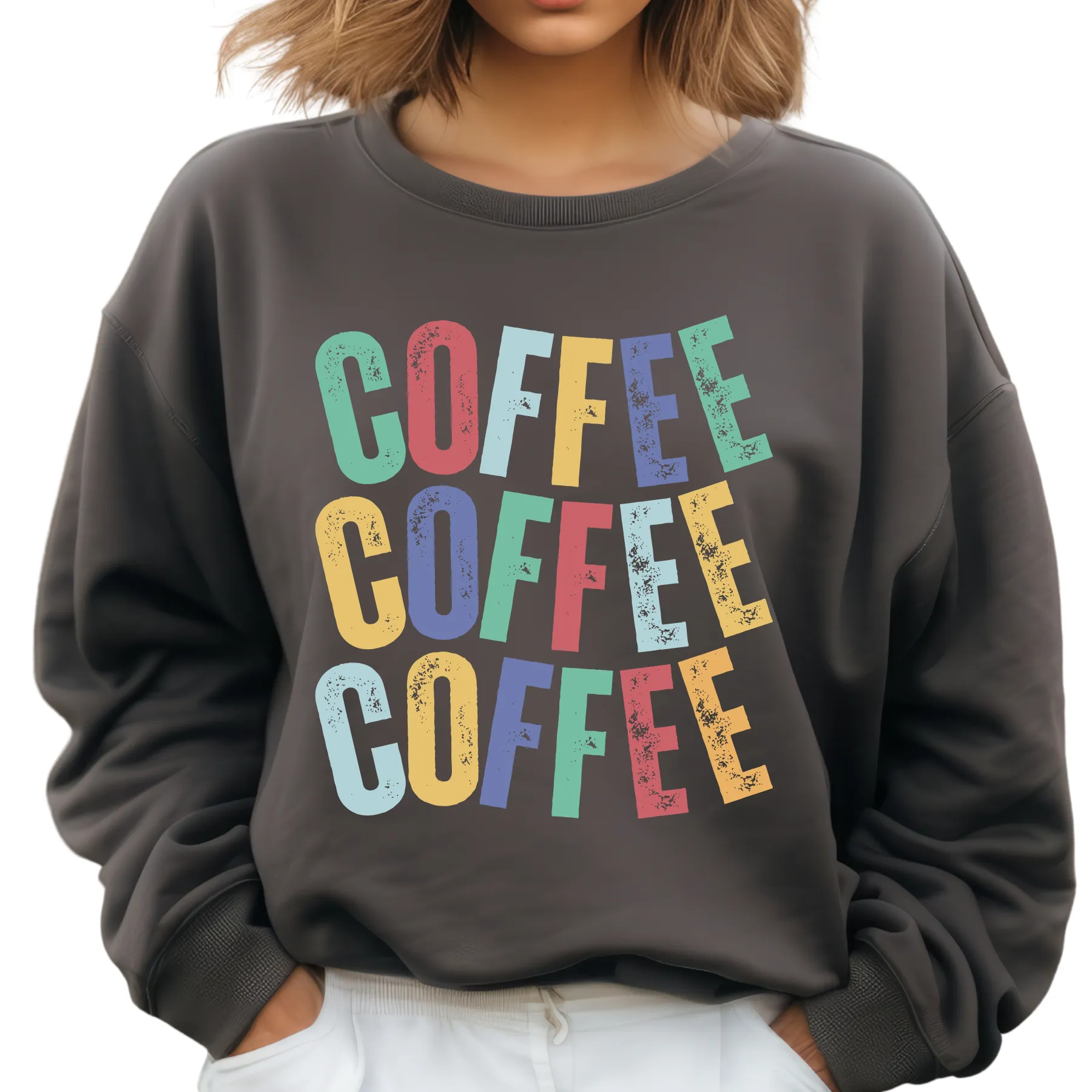 Women's Comfort Colors Coffee Bliss Sweatshirt: Cozy and Vibrant