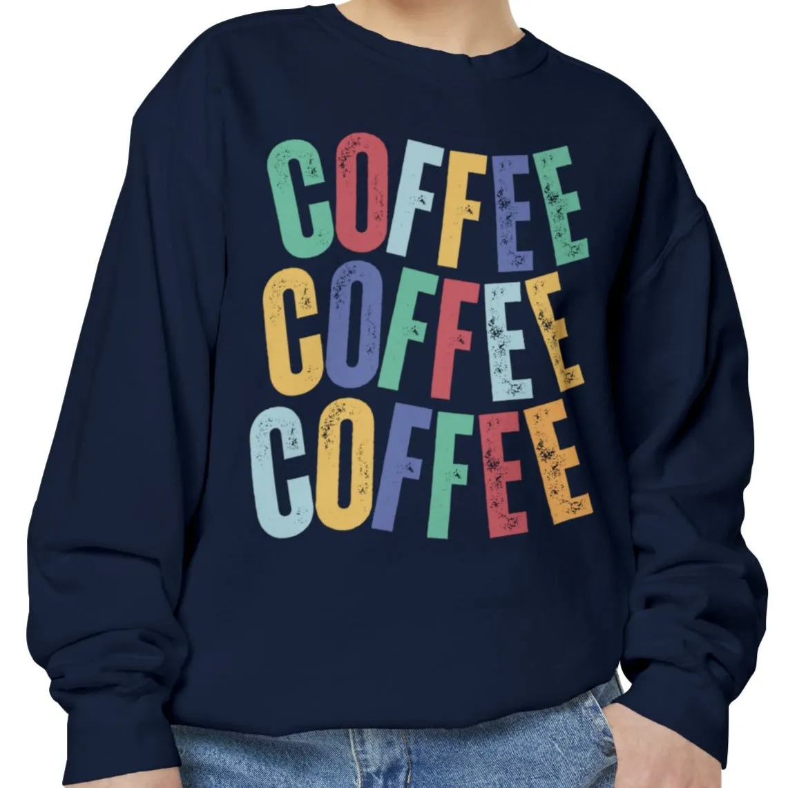 Women's Comfort Colors Coffee Bliss Sweatshirt: Cozy and Vibrant