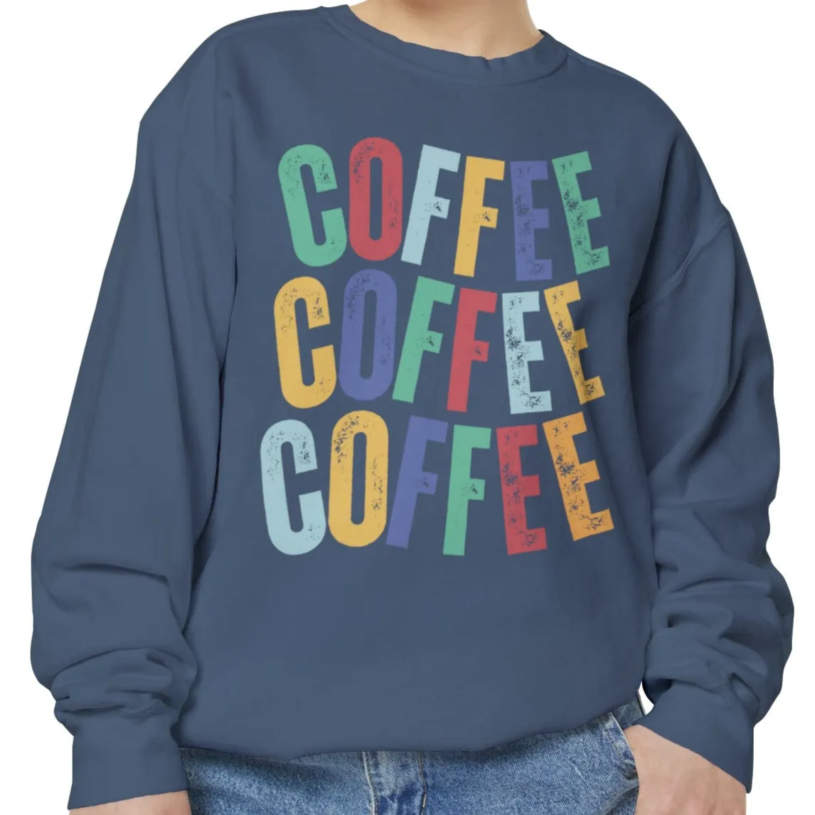 Women's Comfort Colors Coffee Bliss Sweatshirt: Cozy and Vibrant